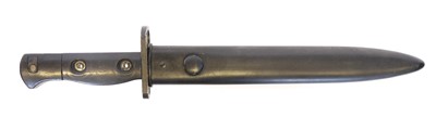 Lot SLR L1A3 bayonet and scabbard, stamped D65. WE...