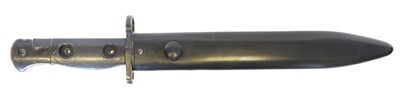 Lot SLR L1A3 bayonet and scabbard, stamped D67. WE...