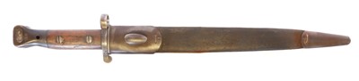Lot 1888 pattern bayonet and scabbard, the...