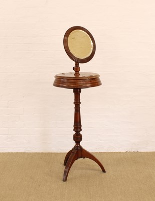 Lot A George III Mahogany Shaving Stand
