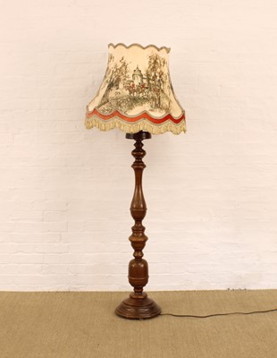 Lot An Early 20th Century Turned and Stained Beech Country House Style Floor Lamp