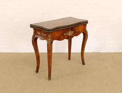 Lot An Attractive 19th Century French Kingwood, Figured Walnut and Marquetry Games Table