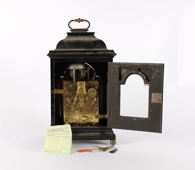Lot A George I or II Ebonised Caddy Top Bracket Clock