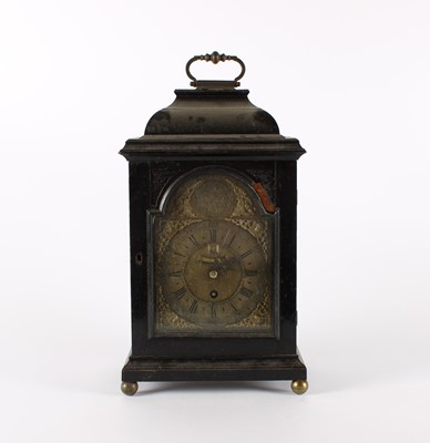 Lot A George I or II Ebonised Caddy Top Bracket Clock