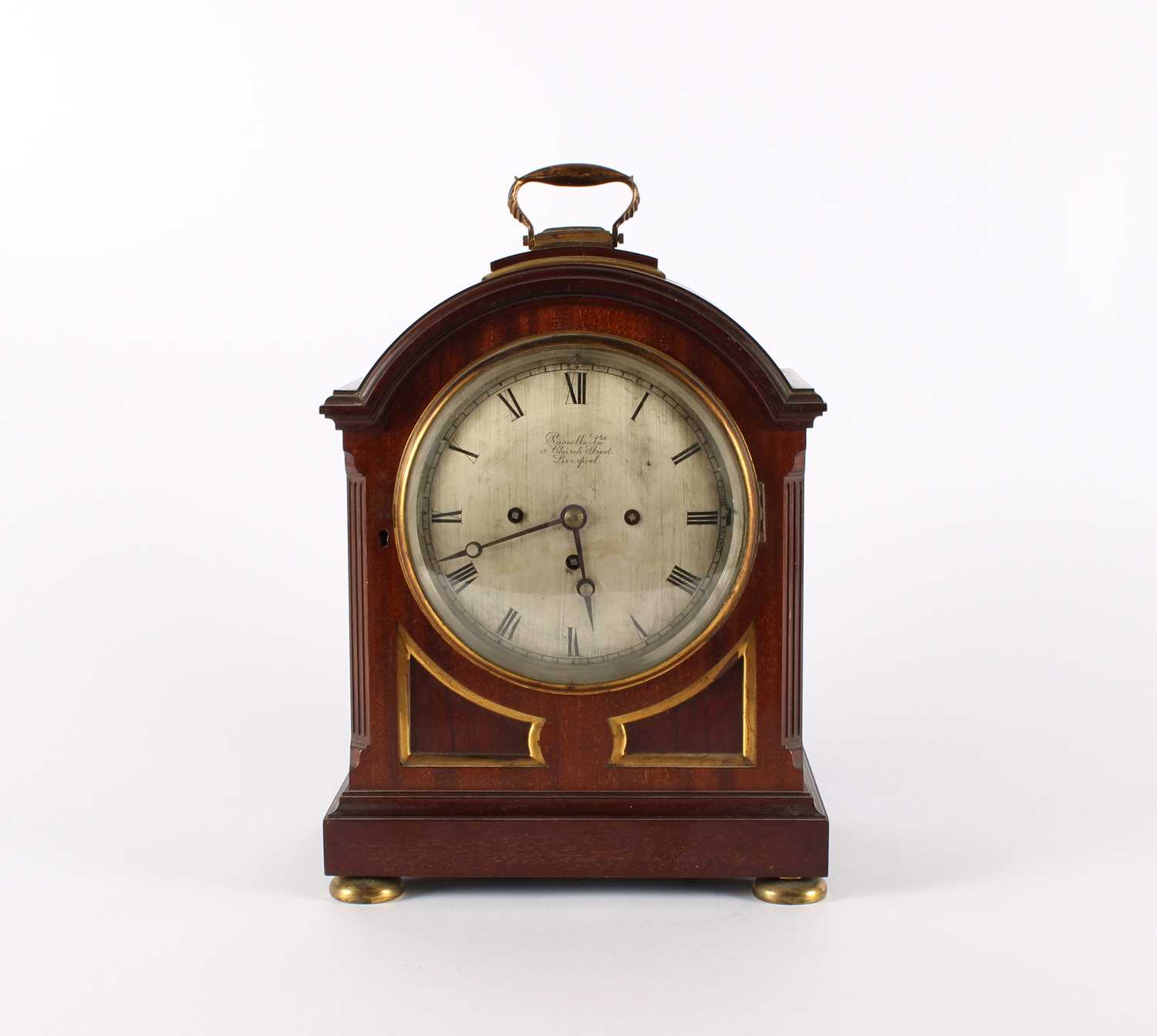 Lot 166 - A Good Early 20th Century Mahogany Bracket Clock in the Regency Style