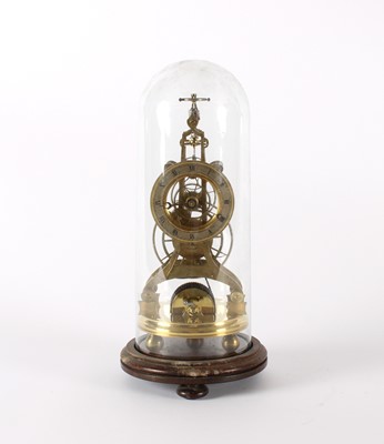 Lot A Late 19th Century Gilt Brass Skeleton Clock
