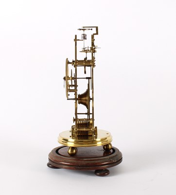 Lot A Late 19th Century Gilt Brass Skeleton Clock