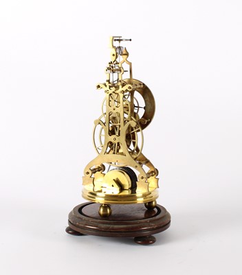 Lot A Late 19th Century Gilt Brass Skeleton Clock