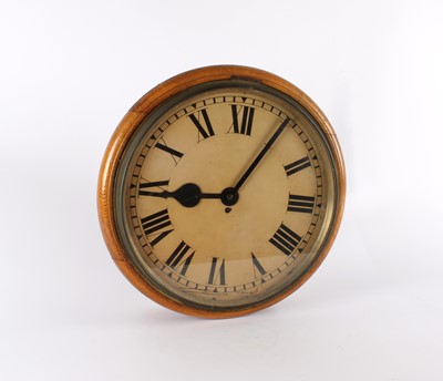 Lot A Large Late 19th/Early 20th Century English Oak Wall Clock