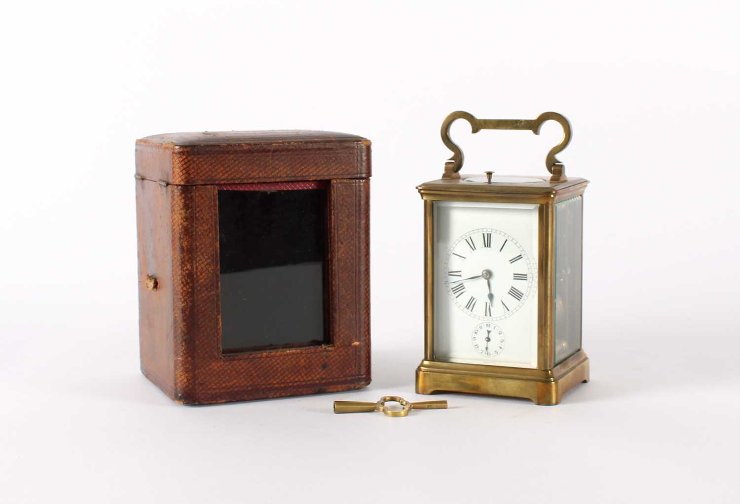 Lot A Late 19th Century Gilt Brass Repeater Carriage Clock