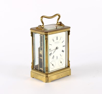 Lot A Large Mid-19th Century Austrian Gilt Brass Carriage Clock