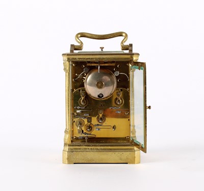 Lot A Large Mid-19th Century Austrian Gilt Brass Carriage Clock