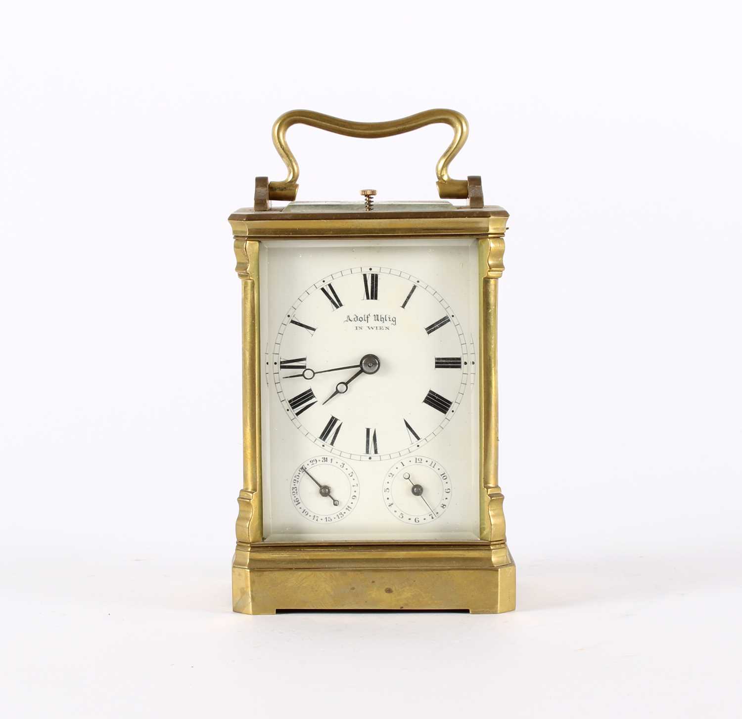 Lot A Large Mid-19th Century Austrian Gilt Brass Carriage Clock