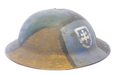 Lot US WWI M17 Doughboy steel helmet, stamped Z046,...