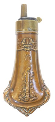 Lot Colt Roots revolver Peacock powder flask,...