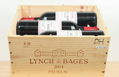 Lot 71 - 6 bottles in OWC Chateau Lynch Bages Grand Cru Classe Pauillac 2014