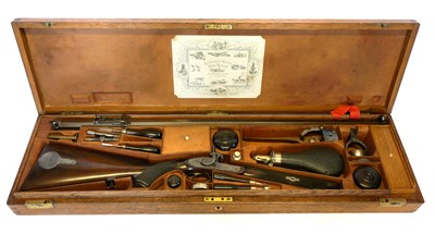 Lot Cased Alexander Henry .451 percussion target...