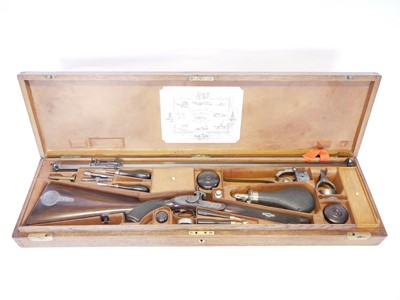 Lot Cased Alexander Henry .451 percussion target...