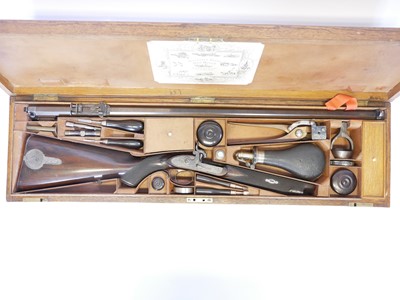 Lot Cased Alexander Henry .451 percussion target...