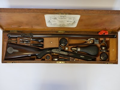 Lot Cased Alexander Henry .451 percussion target...