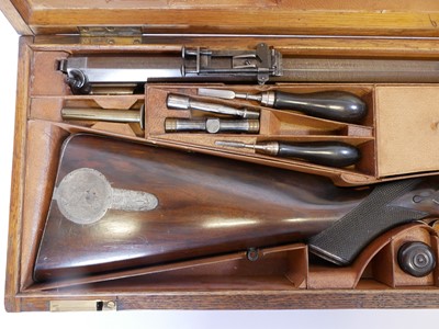 Lot Cased Alexander Henry .451 percussion target...