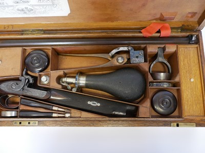 Lot Cased Alexander Henry .451 percussion target...