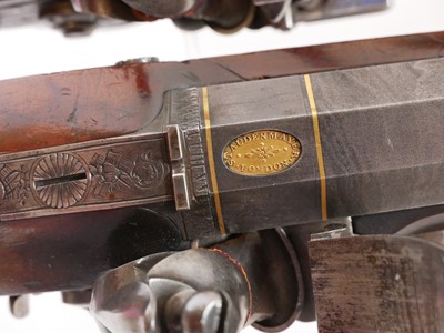 Lot Fine pair of 30 bore flintlock duelling...