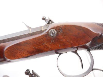 Lot Fine pair of 30 bore flintlock duelling...