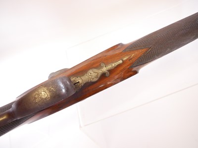 Lot Samuel Nock 14 bore single barrel percussion...