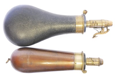Lot Two powder flasks, one by Parker Hale after...