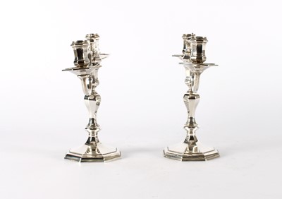 Lot A Good and Attractive Pair of Elizabeth II Silver Twin-Branch Candelabra in the Georgian Taste