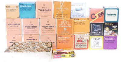 Lot Seven boxes of 2" Eley plastic cartridges,...