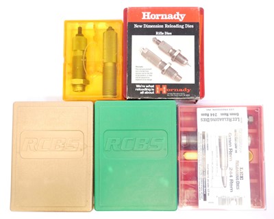 Lot Four die sets, to include an RCBS 6.5x47 Lapua,...