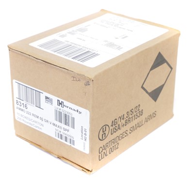 Lot Hornady .222 ammunition, 200 rounds with 50...