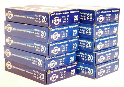 Lot PPU .300 Win Mag ammunition, 200 rounds with...