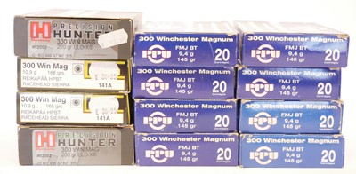 Lot PPU Hornaday and Sako .300 Win Mag ammunition,...