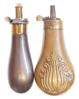 Lot Two 120 bore revolver powder flasks, one...