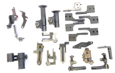 Lot Collection of rifle sight parts and spares,...