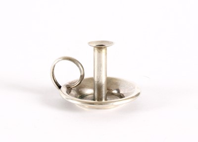 Lot 9 - An Edwardian Silver Miniature or Doll's House Chamberstick