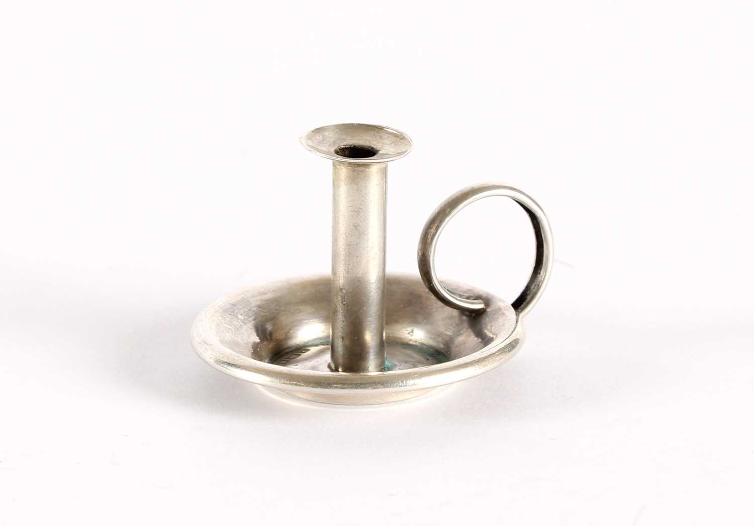 Lot 9 - An Edwardian Silver Miniature or Doll's House Chamberstick
