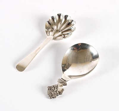 Lot 24 - Two Silver Caddy Spoons by Thomas Bradbury & Sons and Albert Edward Jones