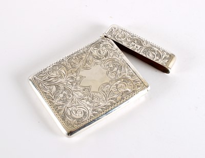 Lot 39 - An Edwardian Silver Card Case