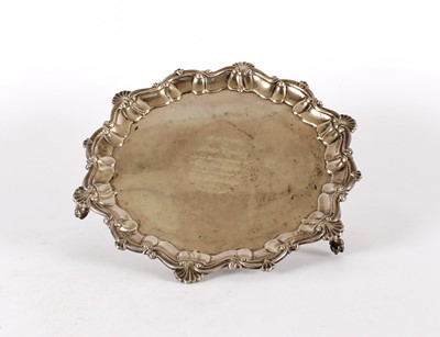 Lot 29 - A Victorian Silver Salver in the Georgian Rococo Taste