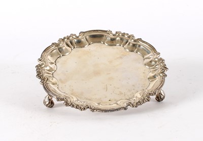 Lot 30 - A Victorian Silver Card Tray in the Georgian Taste