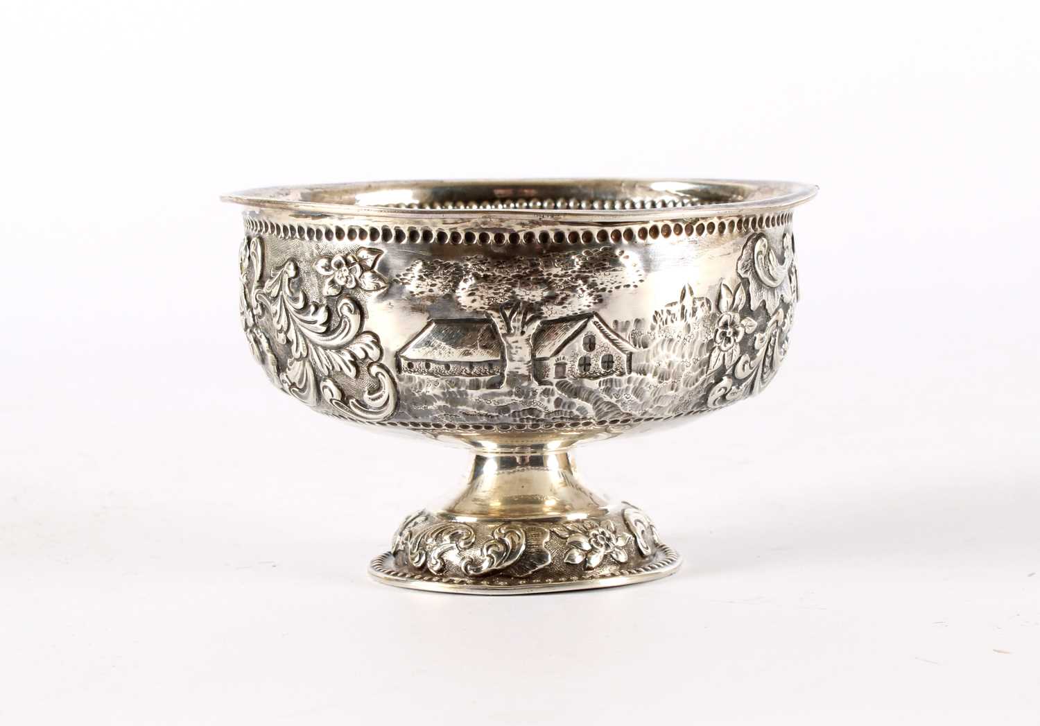 Lot 31 - A 19th Century Continental Silver Pedestal Bowl