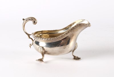 Lot 38 - An Edwardian Silver Sauceboat in the Georgian Taste