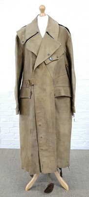 Lot WWII Motorbike dispatch rider's great coat...
