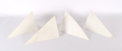 Lot Set of Four Italian Tuscan Carved White Stone Wall Sconces