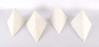 Lot Set of Four Italian Tuscan Carved White Stone Wall Sconces