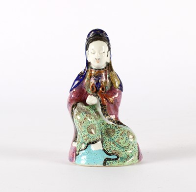 Lot 72 - A Chinese Famille Rose Figure of Guanyin